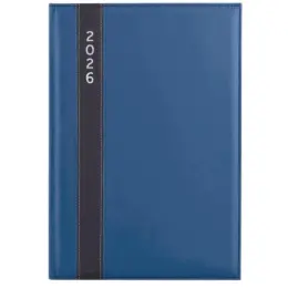 A4 Satin Diary Blue Front